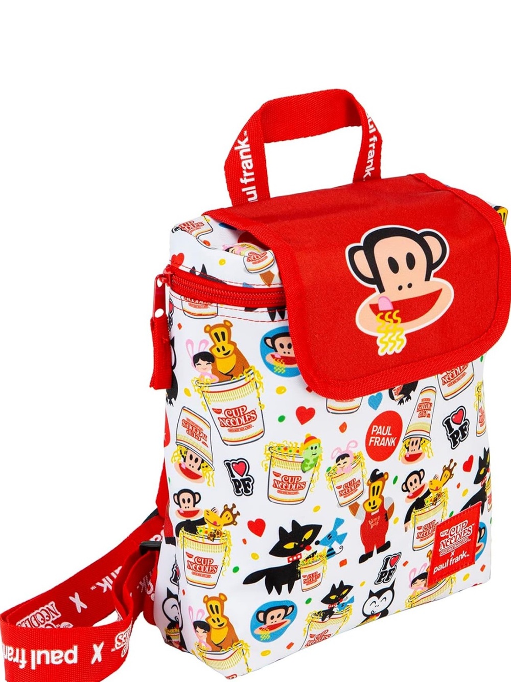Paul Frank Red & White Cup Noodles  Back Pack /Tote